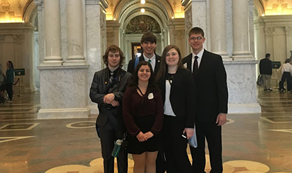 Group of five 4-H teens at National 4-H Confernce in Washington, DC