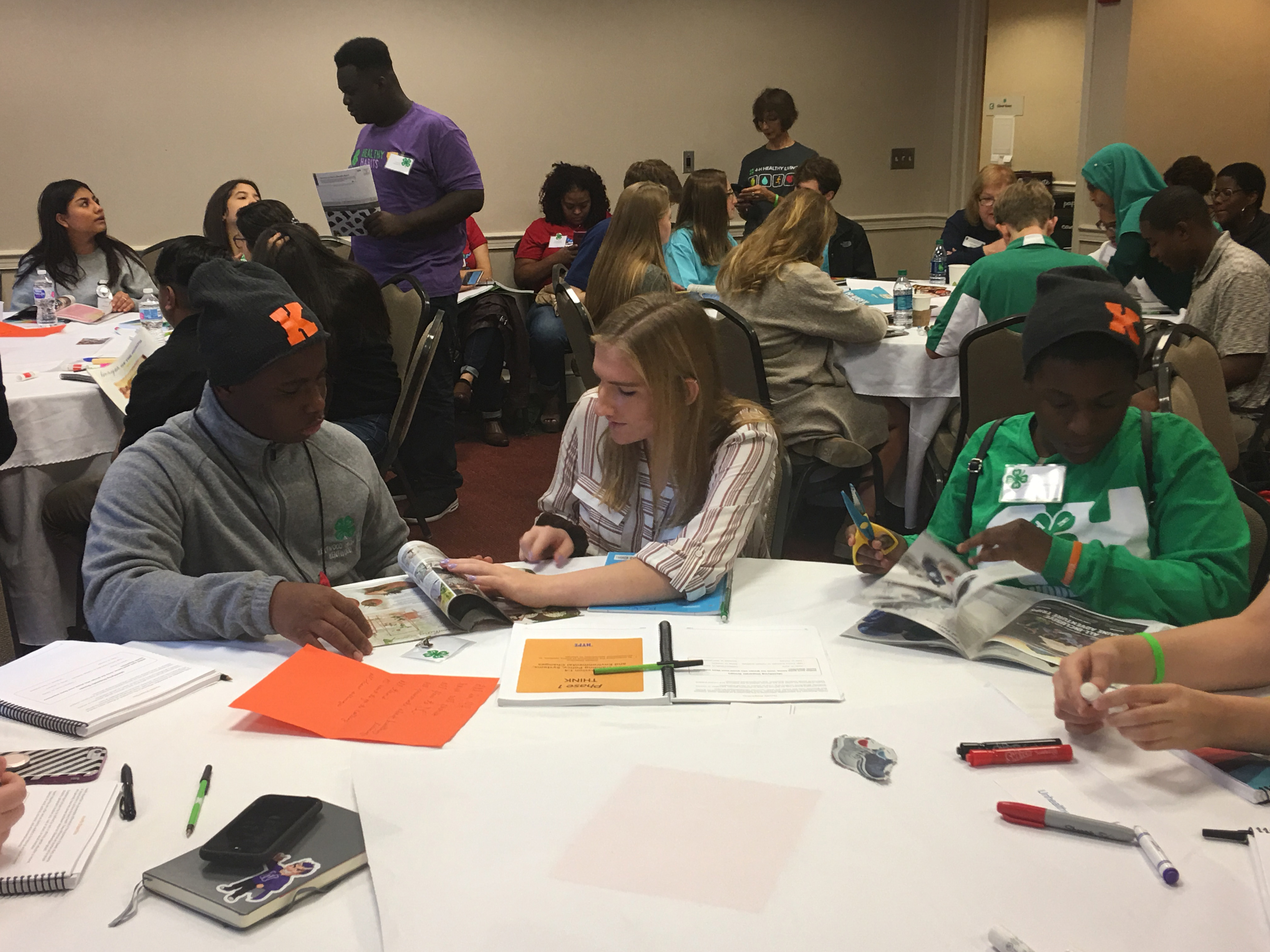 Group of teens learning at the 4-H Healthy Habits training in Washington, D.C.
