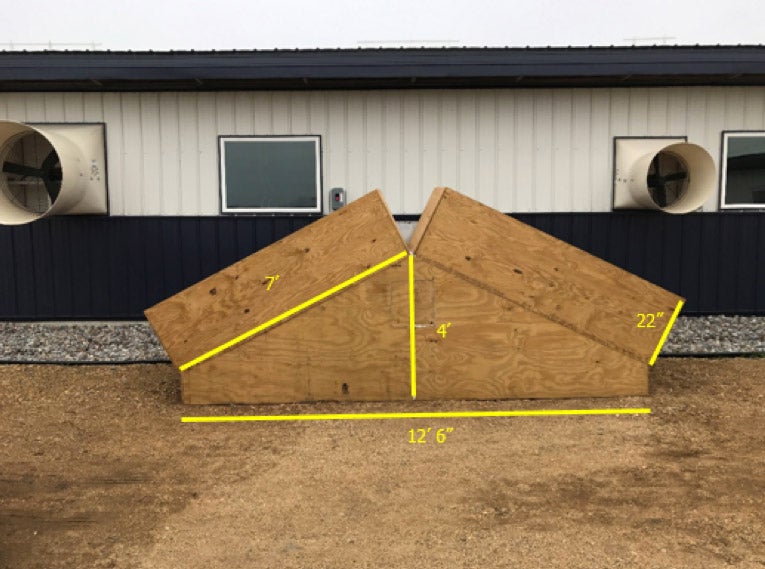 A slanted bed biofilter diagram. Contact SDSU Extension for more information.