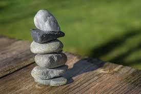 Small rocks balancing on top of each other.