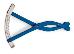 A blue rice pelvimeter tool