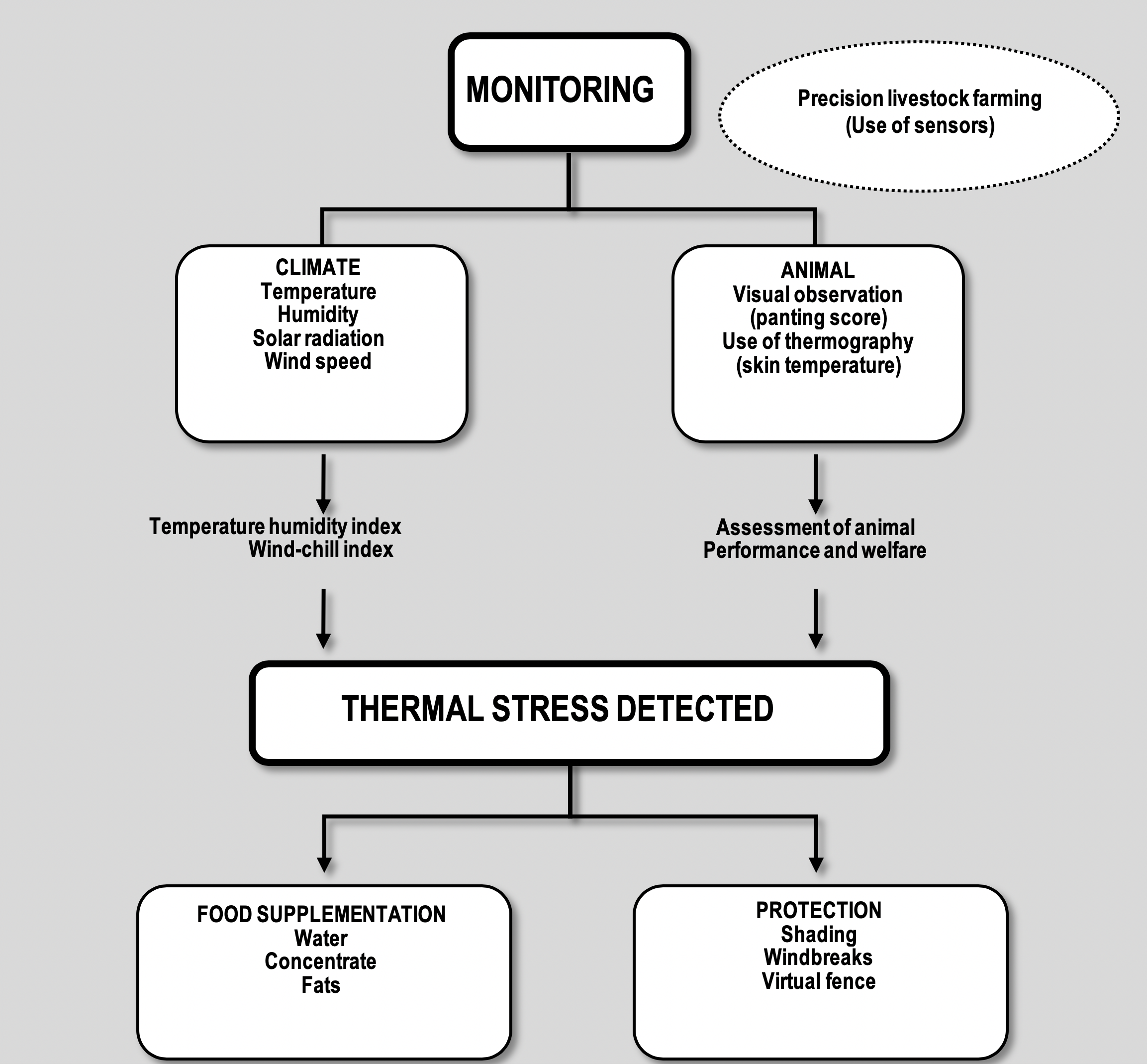 Figure 1. Heat Stress flowchart. Call Maristela Rovai at 605-688-5488 for more information.