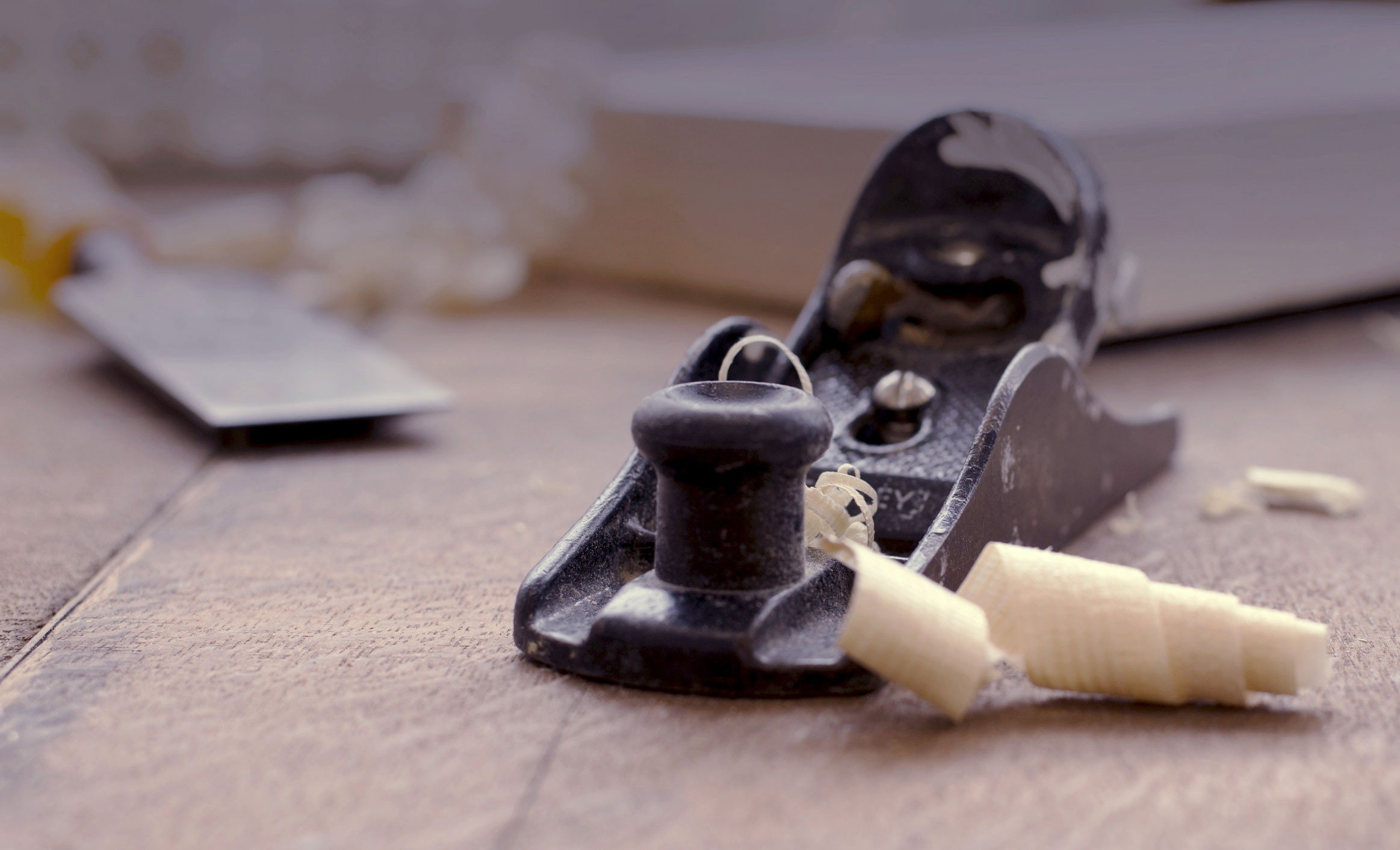 wood working tools sitting on a table