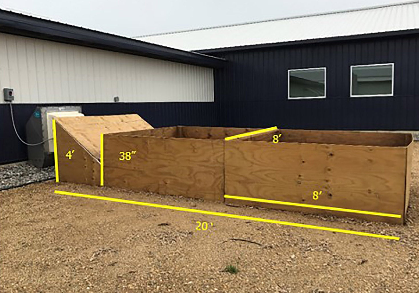 A horizontal bed biofilter diagram. Contact SDSU Extension for more information.
