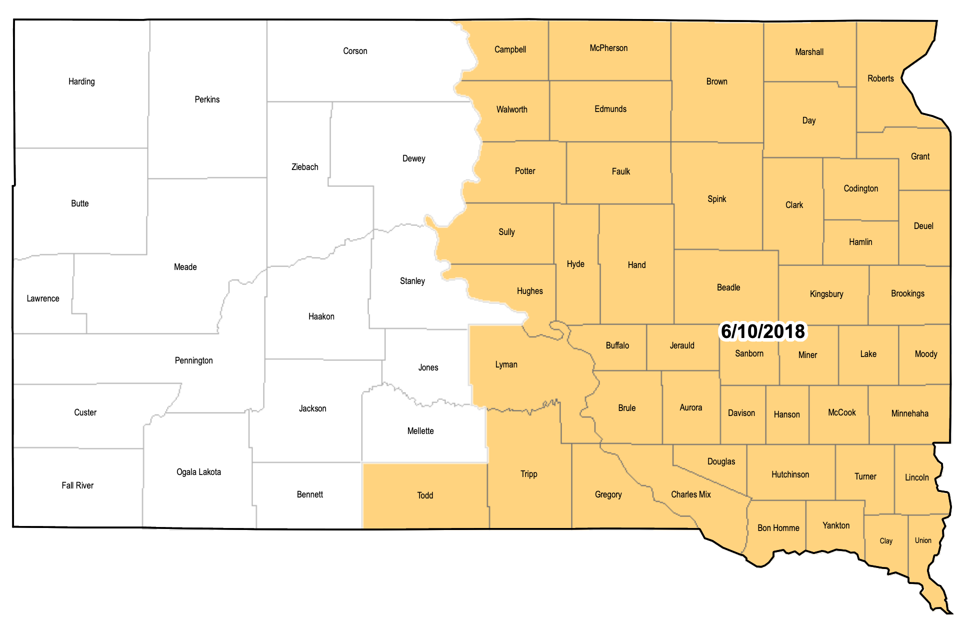 South Dakota soybean late plant date map. View pdf map: https://legacy.rma.usda.gov/fields/mt_rso/2018/final/sdsoybeans.pdf  View text in Excel: https://legacy.rma.usda.gov/fields/mt_rso/2018/final/sdsoybeanstext.xlsx