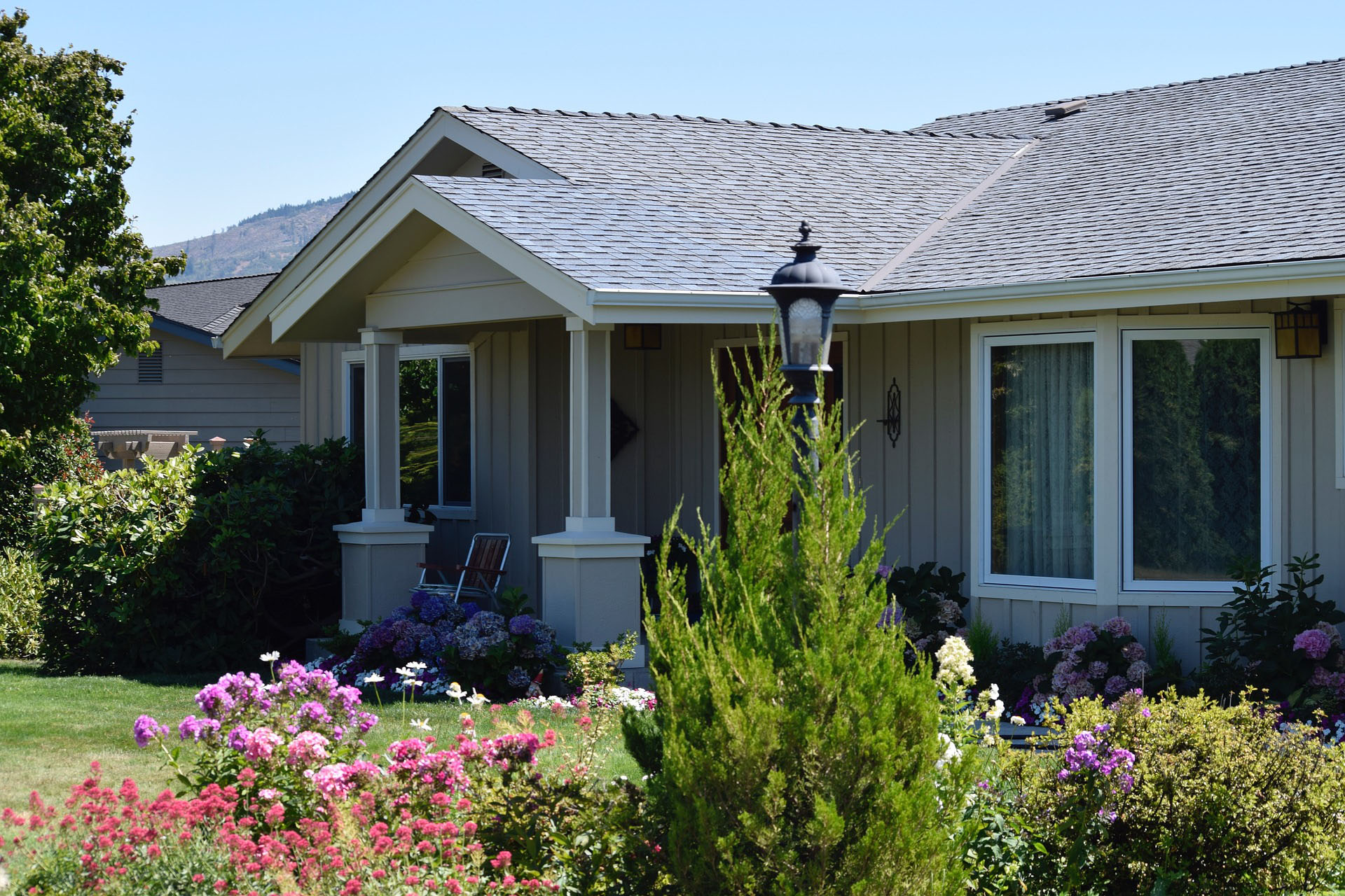 house with landscaping in front