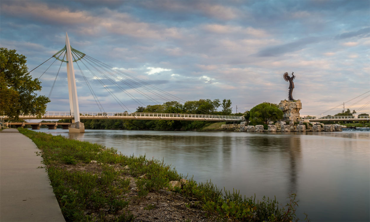 Wichita, Kansas waterfront.