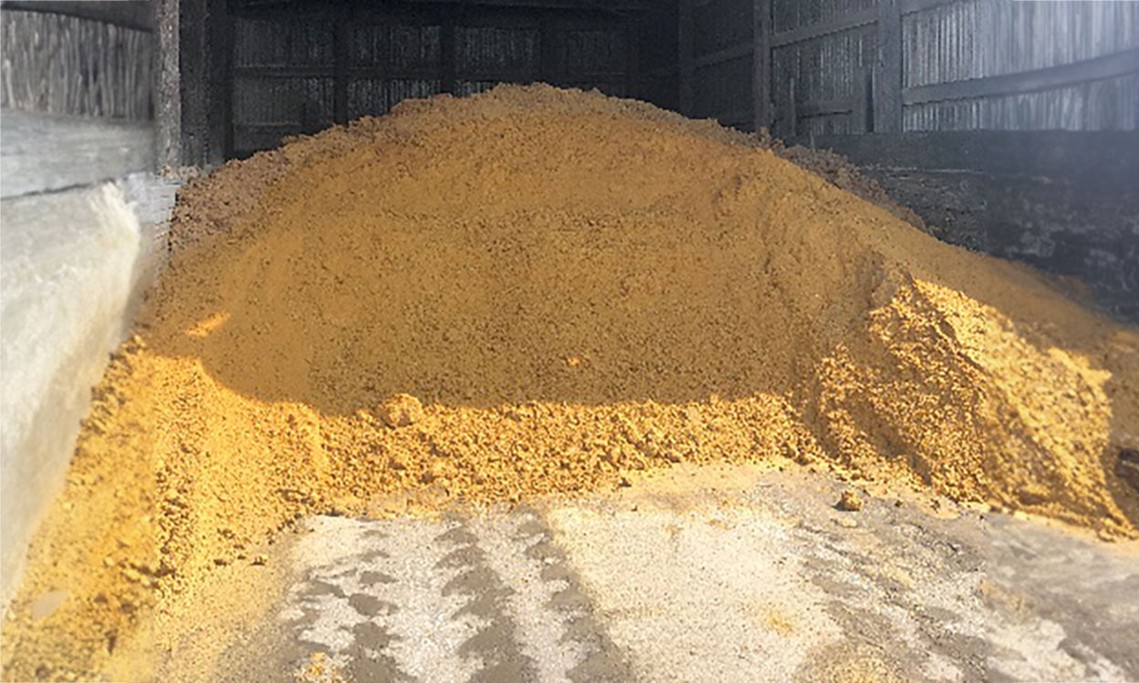 Pile of cattle feed.