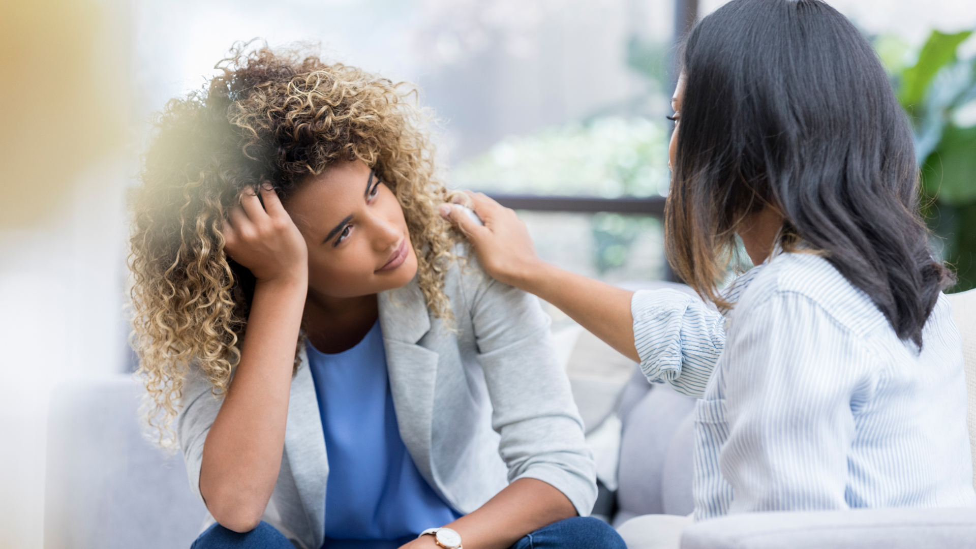 Two women having a conversation