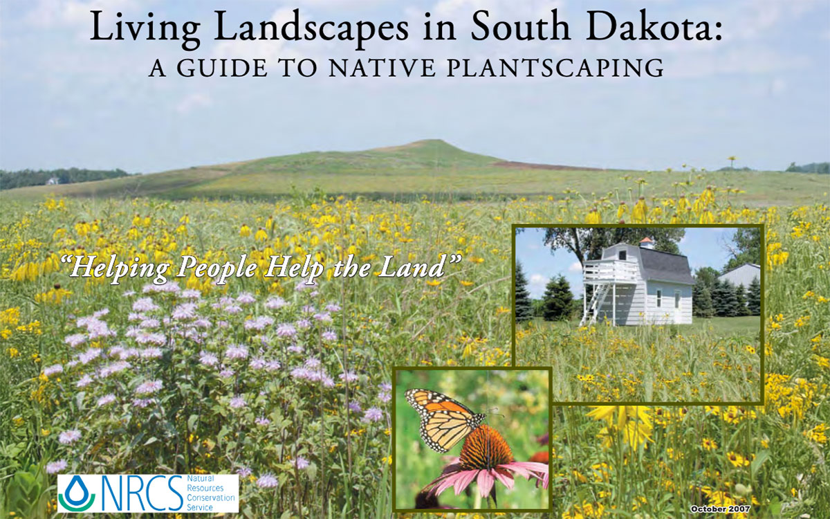 Cover of the USDA NRCS book, Living Landscapes in South Dakota.