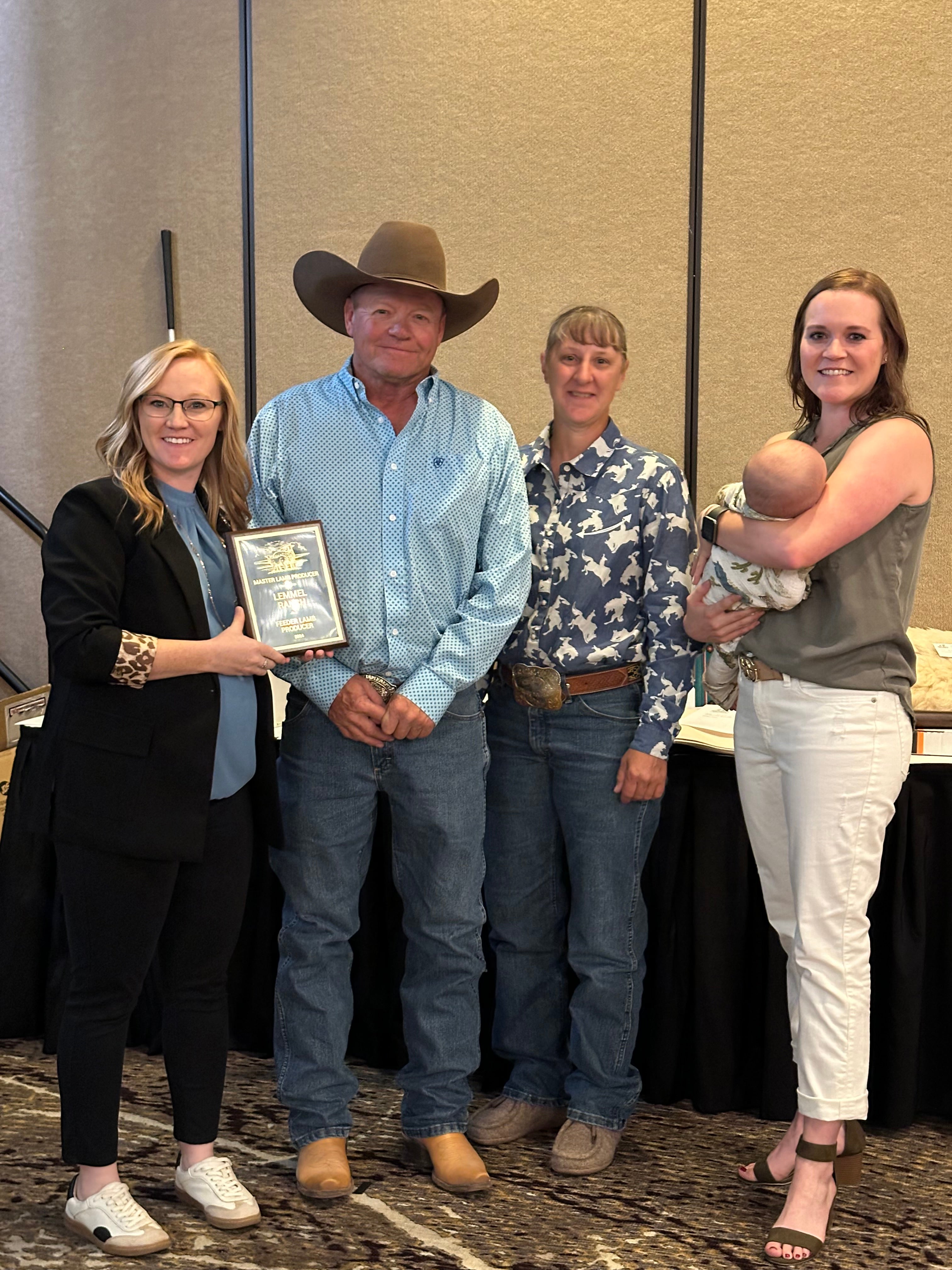 A family receives a plaque