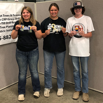 1st place FFA soils judging – Dell Rapids FFA, team - Brynlee Kriens, Haley Rydell and Orran O’Meara