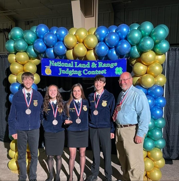 The McCook Central FFA Homesite team smiles at the camera