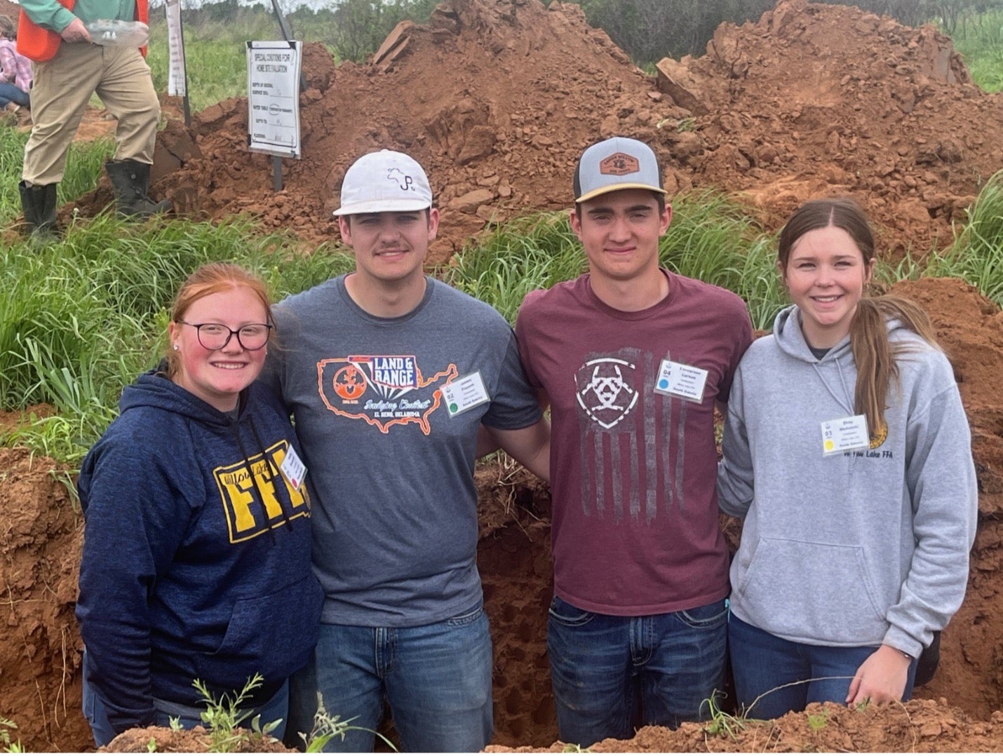 Willow Lake FFA land team smiles at the camera