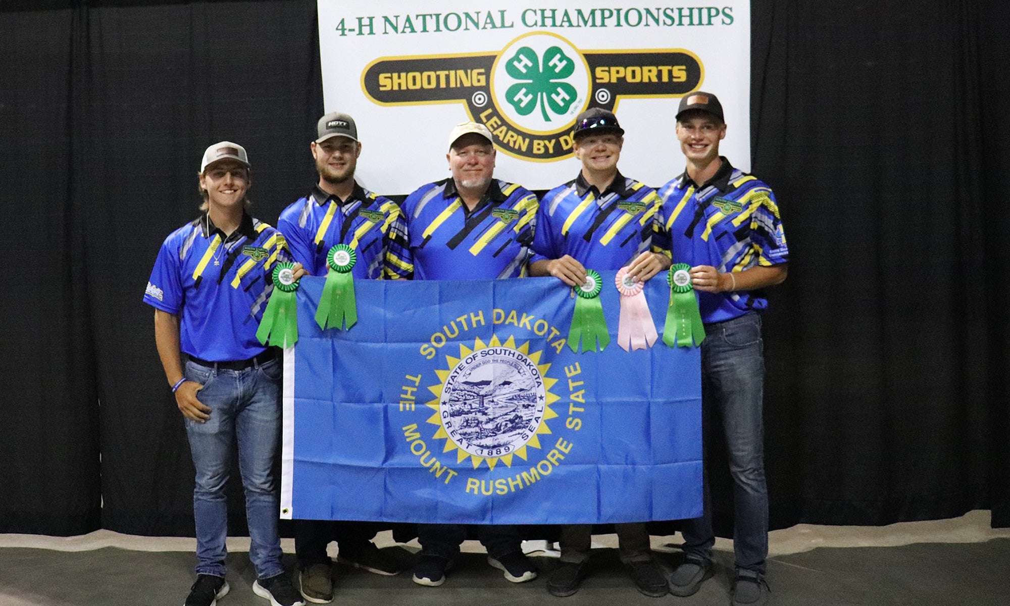Group photo of the 2025 South Dakota 4-H National Shooting Sports Compound Archery Team.
