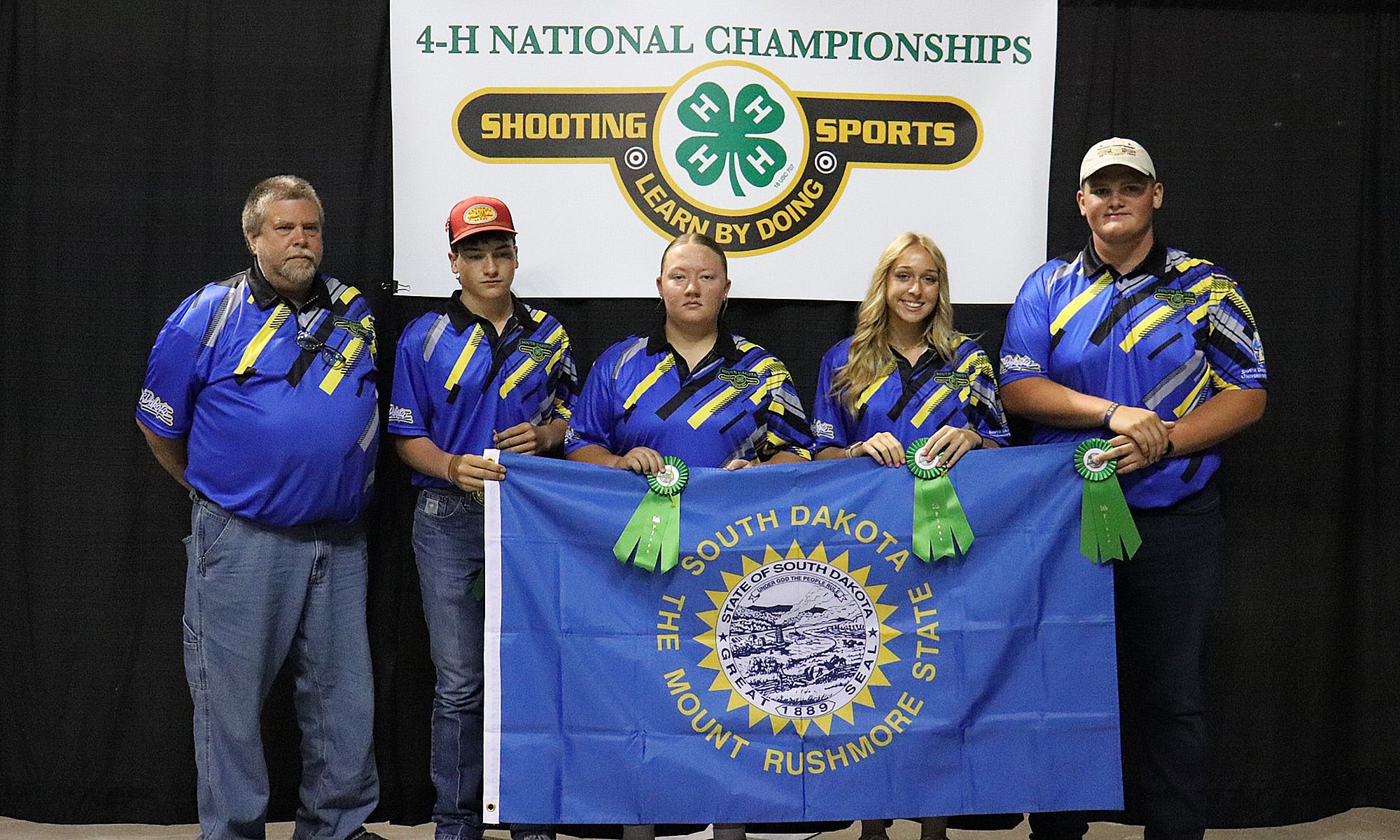 Group photo of the 2025 South Dakota 4-H National Shooting Sports Small-Bore Pistol Team.
