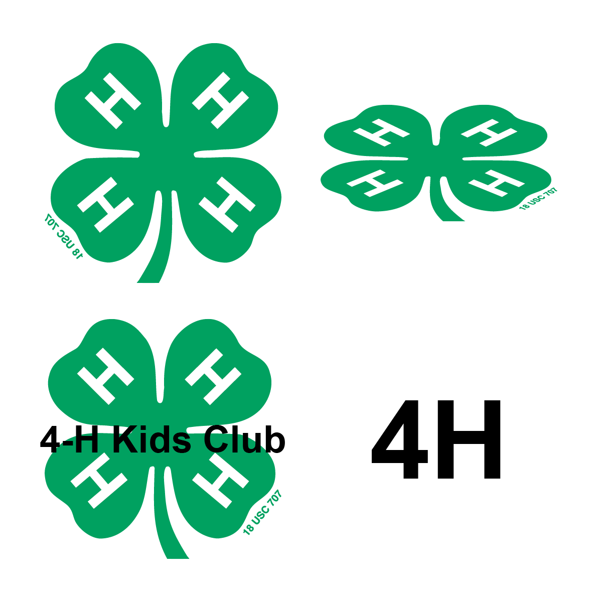 Displaying the improper way to use the 4-H name and emblem