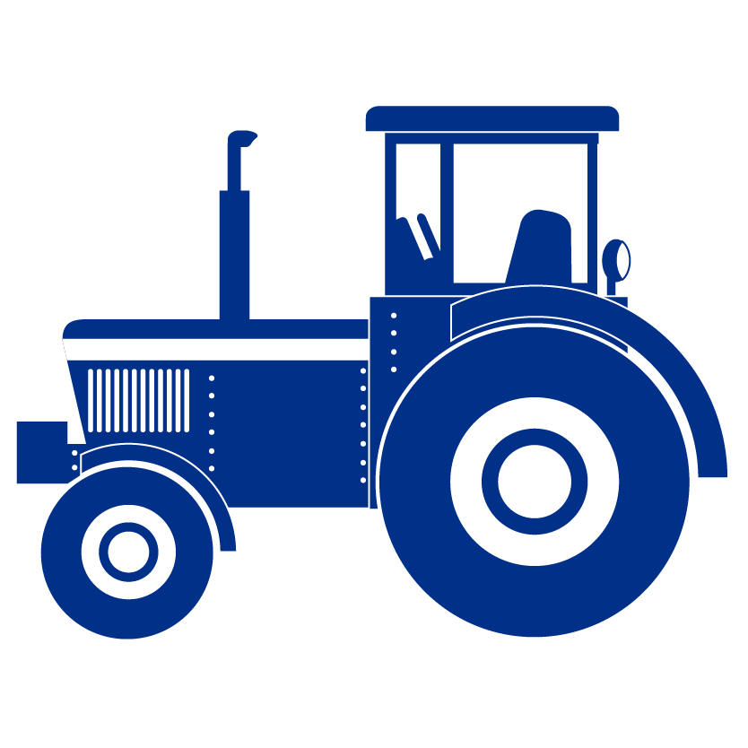 blue tractor icon
