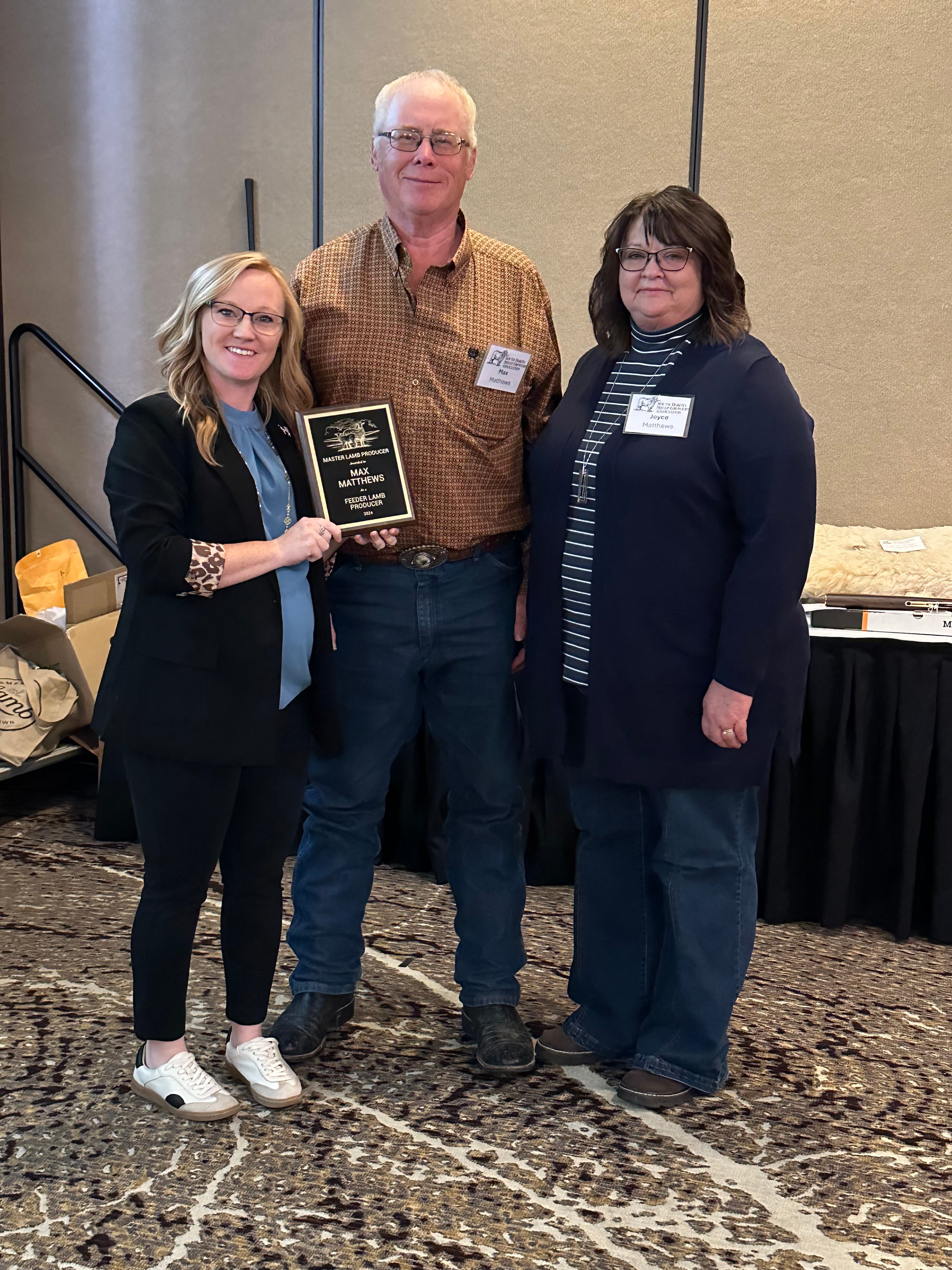 A family receives a plaque