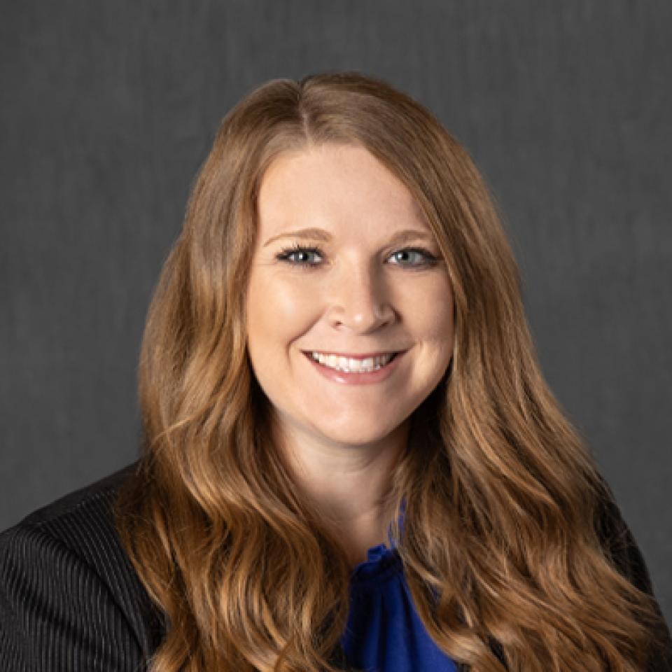 Professional portrait of Erin DeHaan