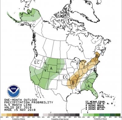 December 2018 Climate Map