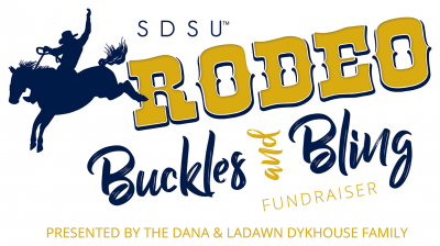 an image with a logo for the SDSU Rodeo Buckles and Bling