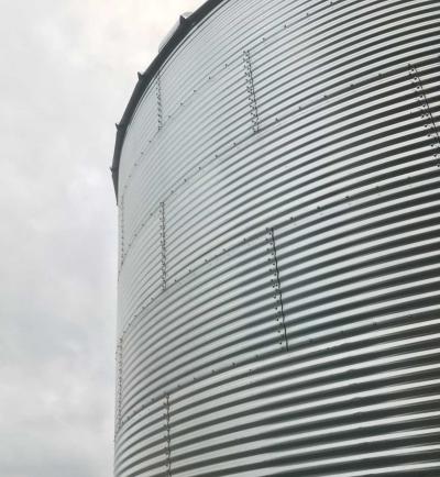 Grain storage bin.