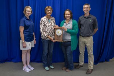SDSU Extension Director Karla Trautman, 2021 Inductee Carole Curtis, SDSU Extension 4-H Volunteer Development Field Specialist Jenae Hansen and South Dakota 4-H Program Director Tim Tanner.