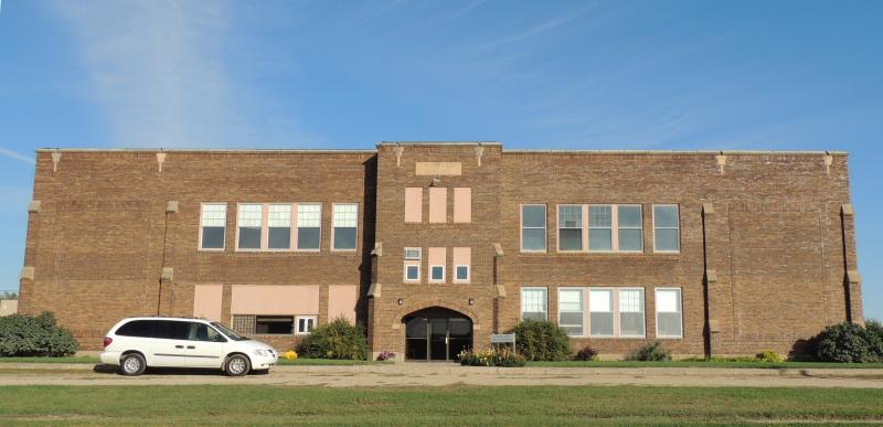 a large brick school building