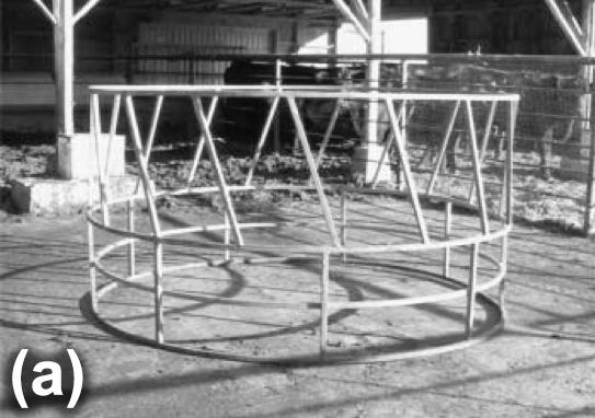 an open bale hay feeder