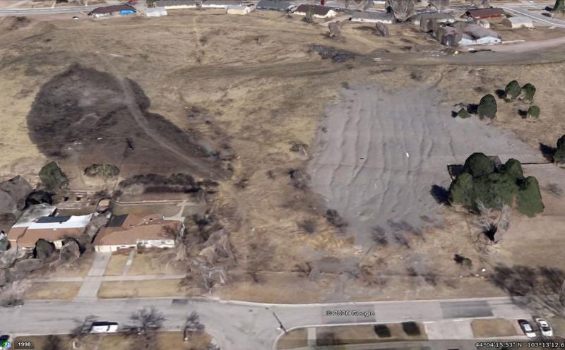 Satellite image of an area of concern identified in Rapid City by the West Dakota Water Development District erosion control pilot project.
