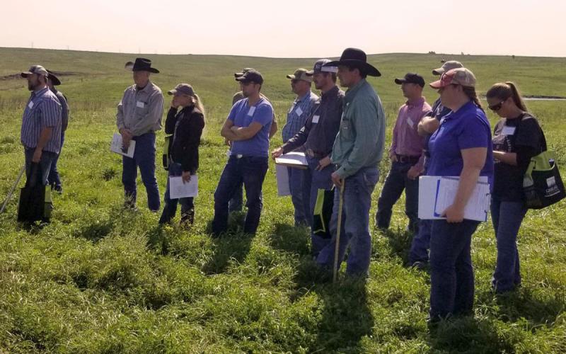 Group of producers attending a grassland management workshop.