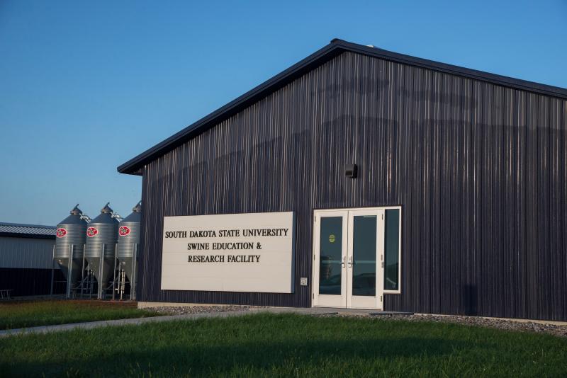 South Dakota State University Swine Education and Research Facility exterior.