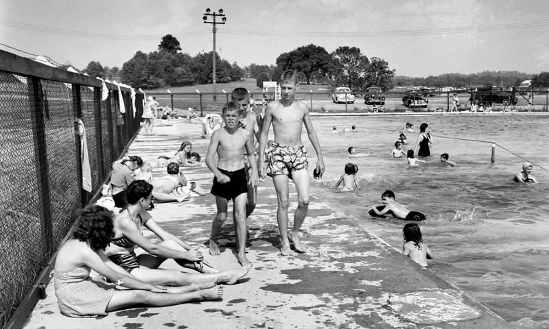Public pool in the 1950s.