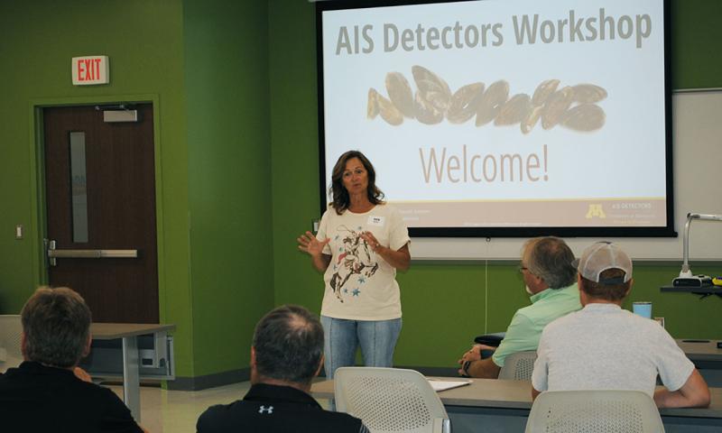 Deb Soholt welcoming workshop attendees.