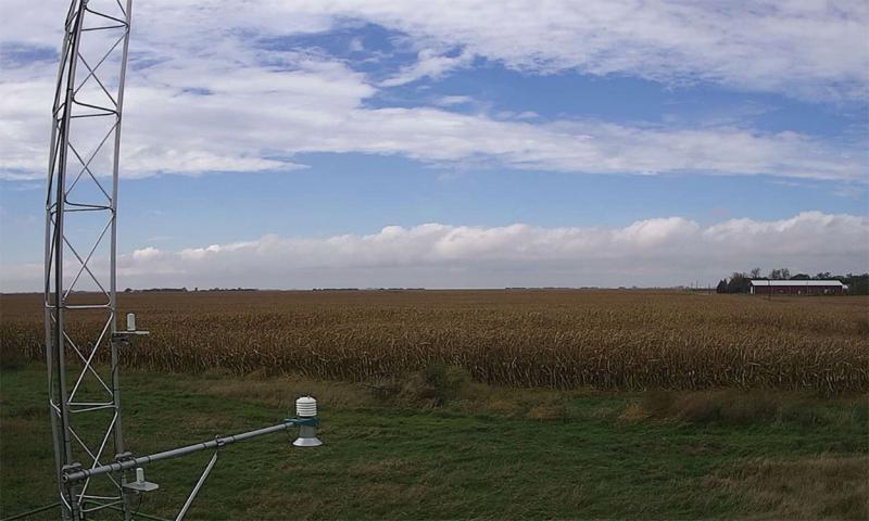 Webcam view of the Groton mesonet station.