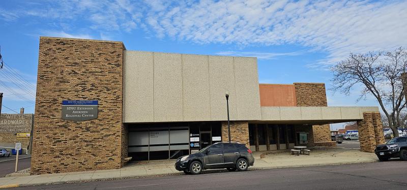 The exterior of the SDSU Extension Aberdeen Regional Center building.