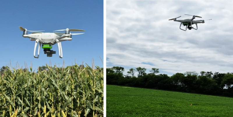 Two drones used for crop aerial imagery