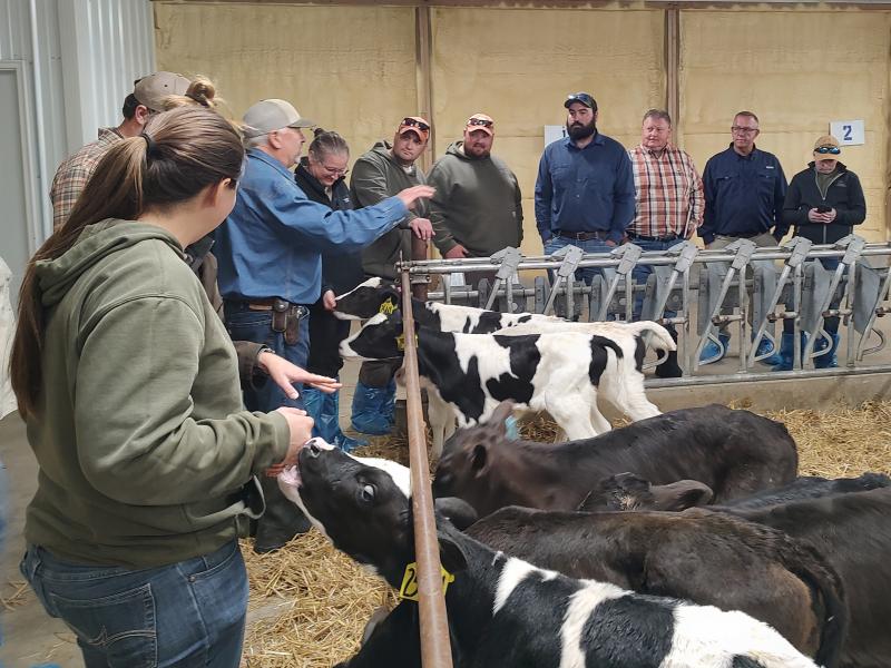 ANR Connection participants touring a dairy facility