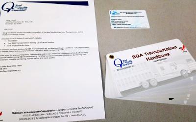 Beef Quality Assurance Transportation materials.