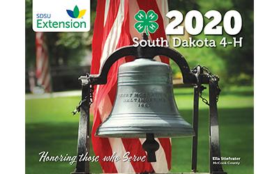 2020 South Dakota 4-H Calendar an image of the cover of the 2020 South Dakota 4-H calendar