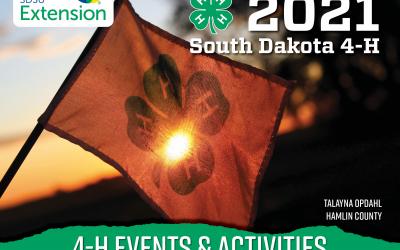 the cover of the 2021 South Dakota 4-H calendar