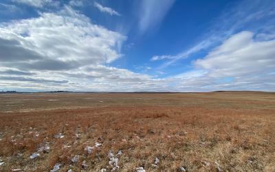 Vast winter prairie on the Rosebud Reservation.