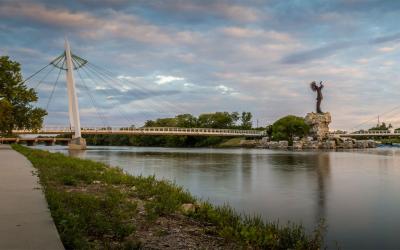 Wichita, Kansas waterfront.