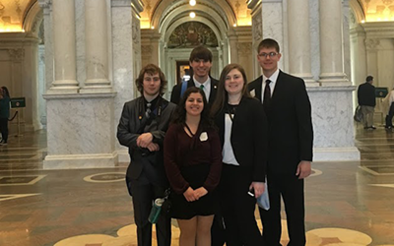 Group of five 4-H teens at National 4-H Confernce in Washington, DC