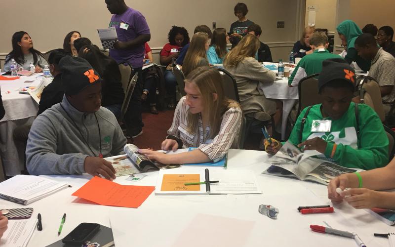 99-Youth-Leadership Group of teens learning at the 4-H Healthy Habits training in Washington, D.C.