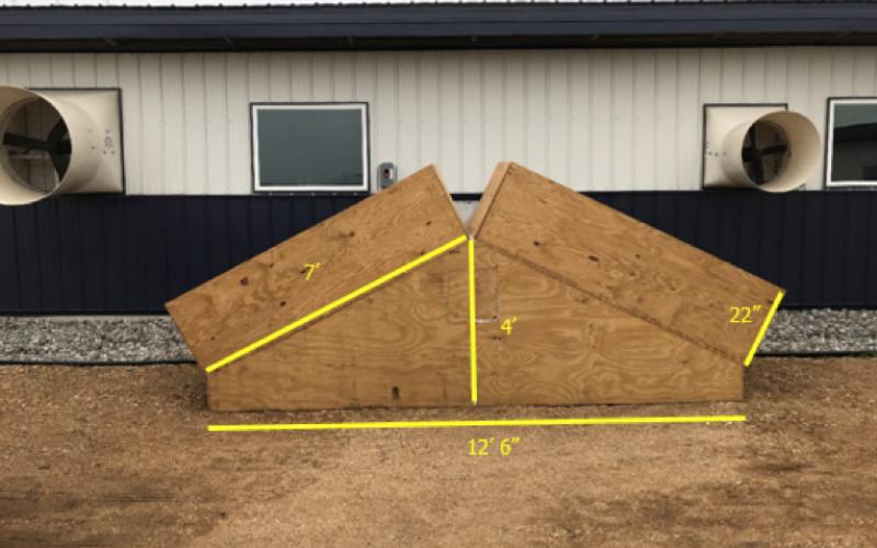 A slanted bed biofilter diagram. Contact SDSU Extension for more information.