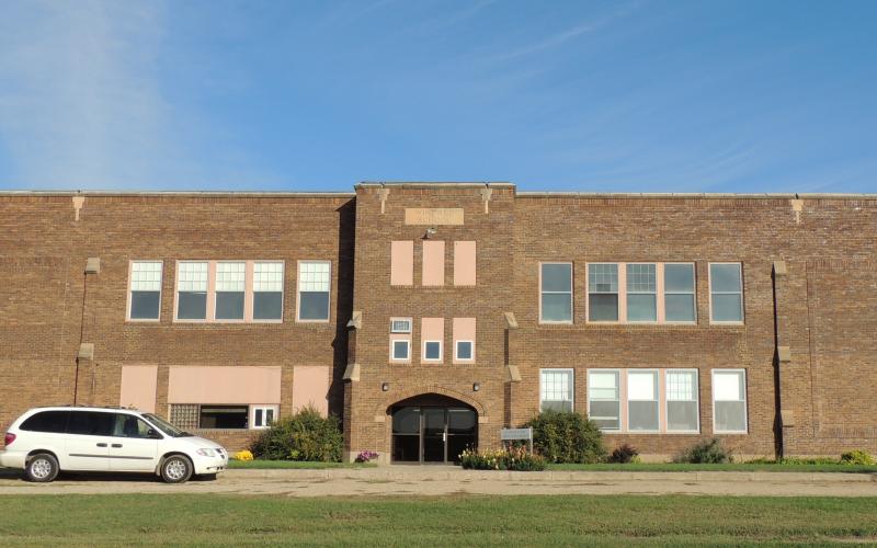 a large brick school building