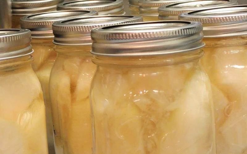 collection of pressure canned food