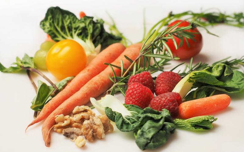 Variety of vegetables and fruits.
